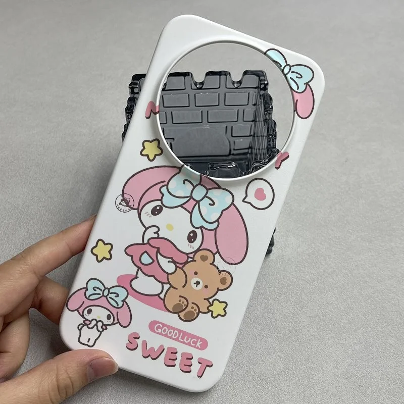 Funda Popular Sanrio Hello Kitty Kuromi con diseño delgado sin marco para Xiaomi 17 Pro Max 15/14/13 T/Pro Ultra, cubierta antihuellas