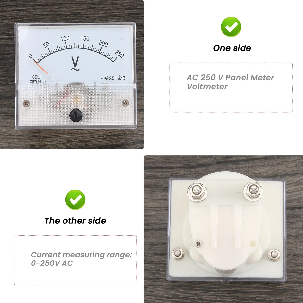 Sedang tren Analog 85L1 AC 250 V Panel Meter alat ukur Voltmeter peralatan pemasangan