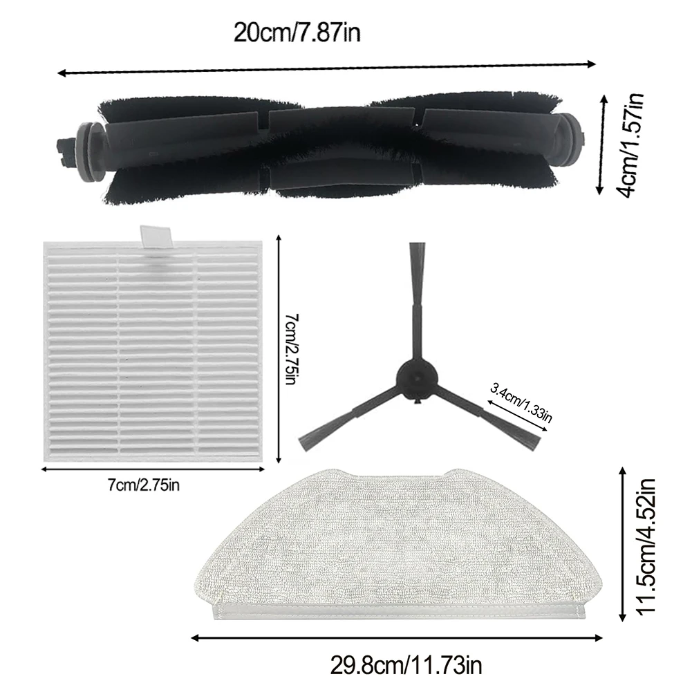 Filtri per spazzole principali panni per mocio spazzole laterali per AIRROBO T20/T20 + aspirapolvere forniture per la casa accessori per la pulizia