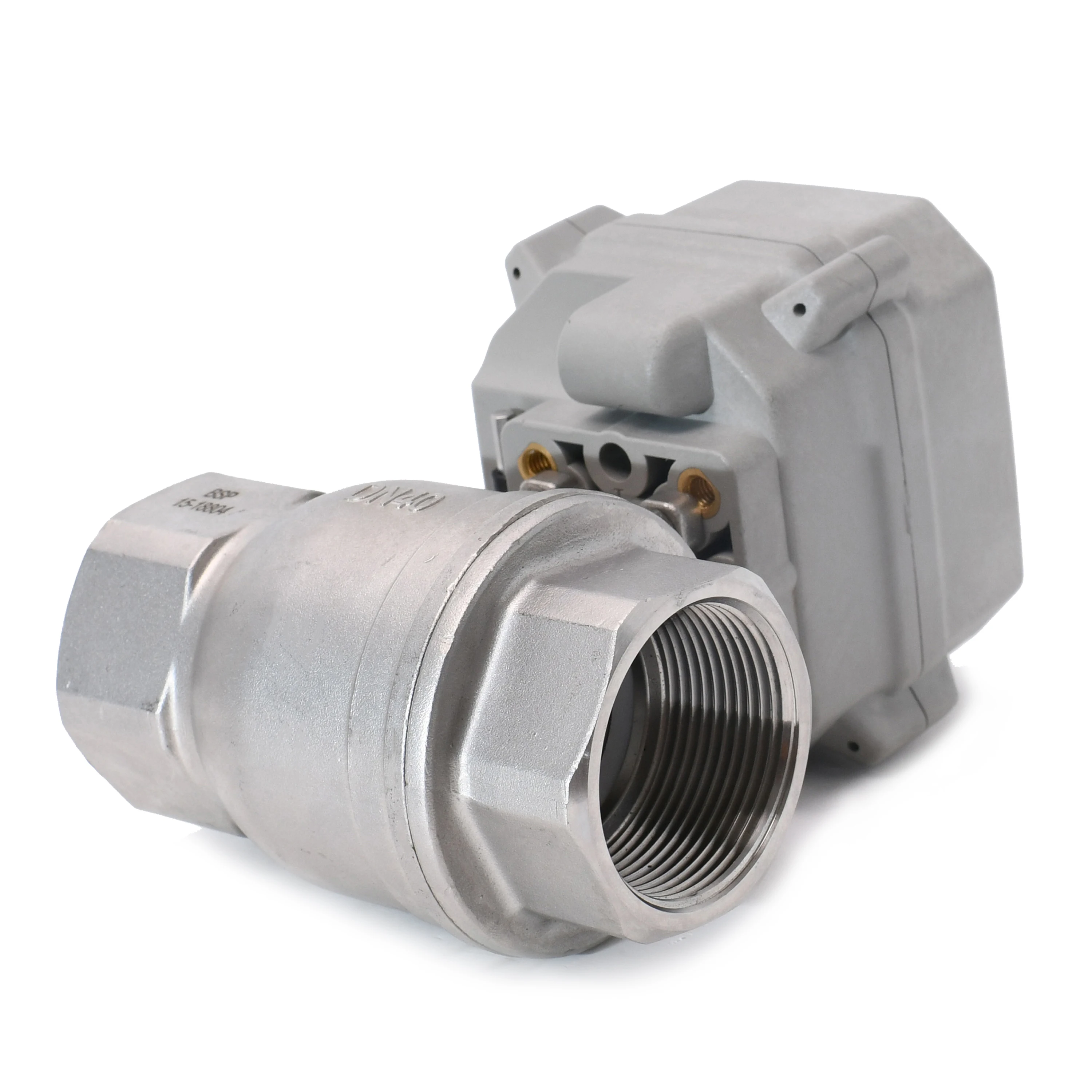 IP67 ROHS CE DN32 DN40 DN50 Normal Closed NC 12-24V/AC230V SS304 Motorized Ball Valve Water Control