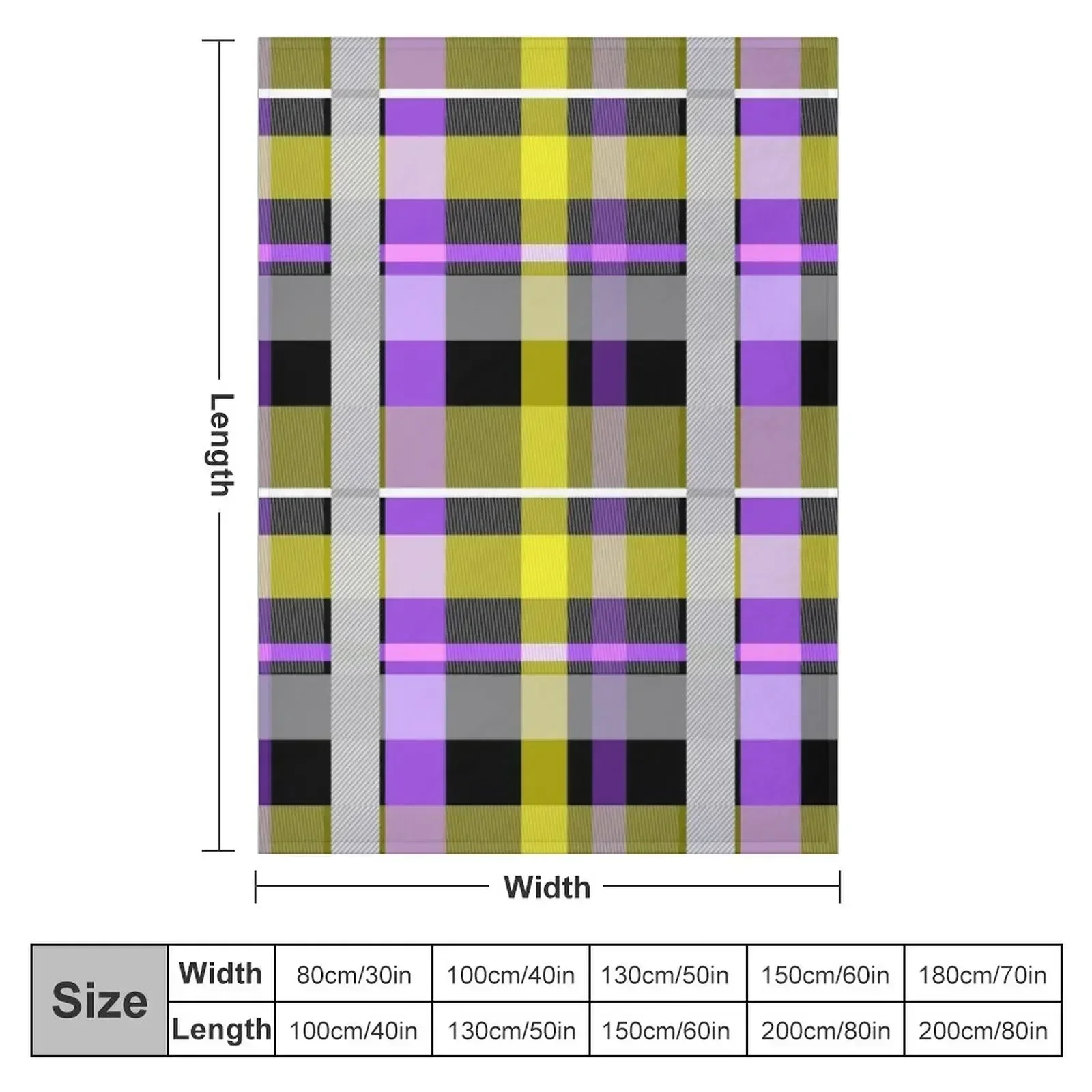 nonbinary flag check Throw Blanket Comforter Decorative Sofa Designers Blankets For Sofas Furry Flannel Fabric Blankets