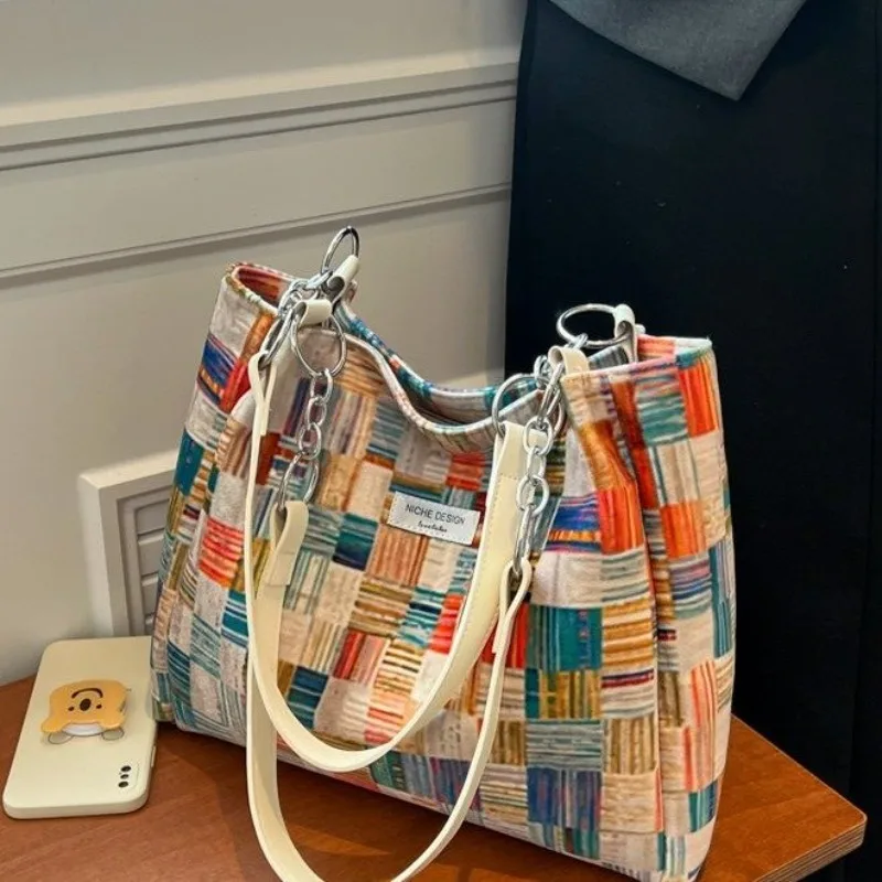 

Elegant Square Leather Tote Bag Women Handbag Designer Shoulder Crossbody Purse Satchel Classic Diaper Bag