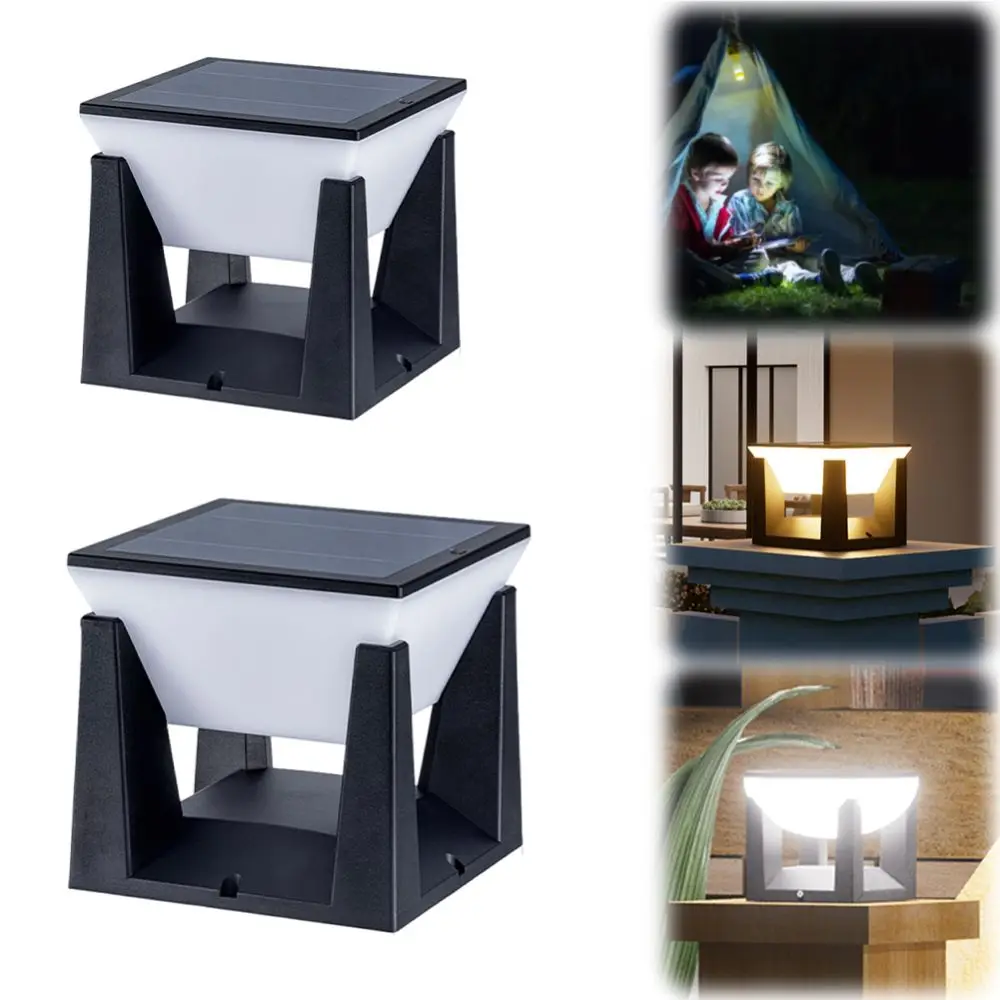 

Durable Waterproof Solar Post Lights Auto On/Off 3 Lighting Modes Fence Deck Lamp Retro LED Pillar Light Outdoor Use