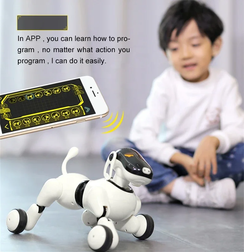 تطبيق ذكي تعليمي ذكي يعمل باللمس للتحكم الصوتي برمجة روبوت الكلب #3