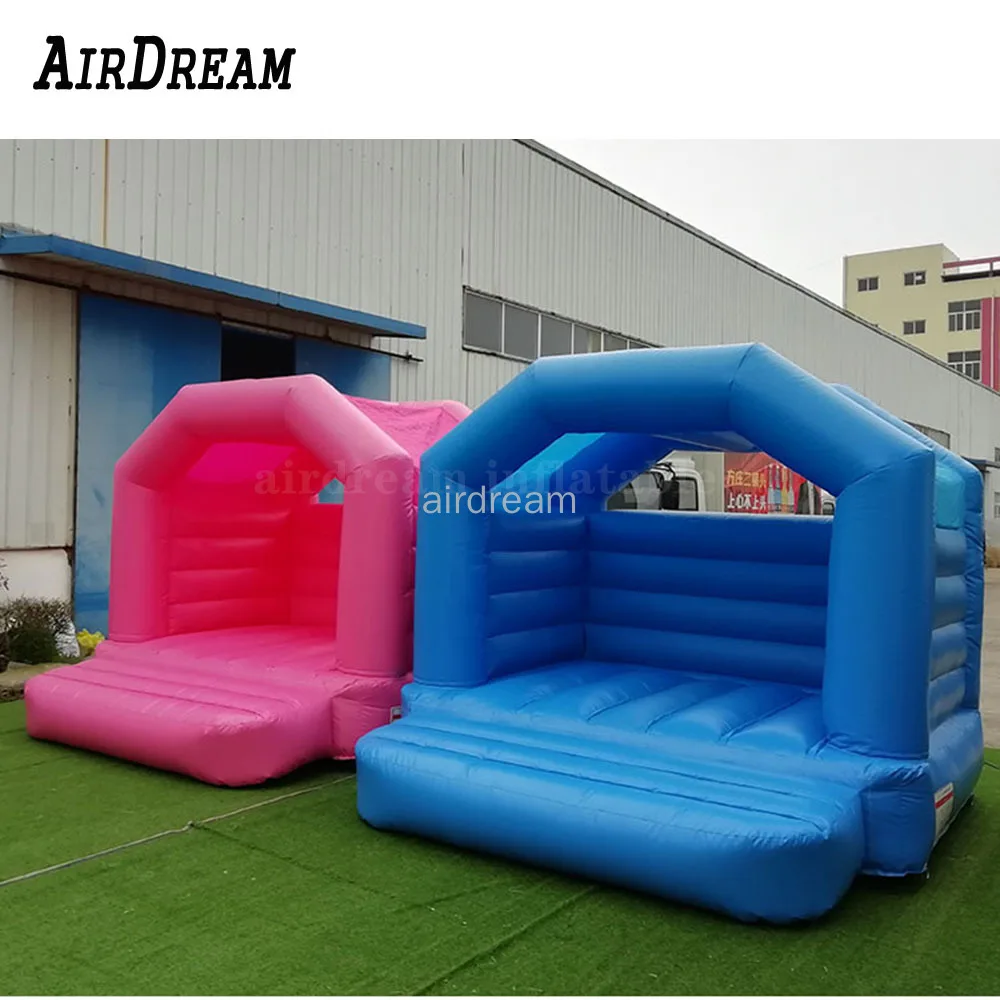 Commercial White blue red Inflatable Wedding Bouncer Jumping Castle tent house bouncy with Ball Pit for Kids Wedding and Parties