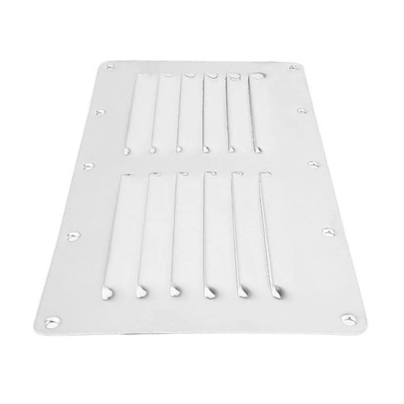

Air Venting Panel Stainless Rectangular Louvered Vent Grille for Marine Yacht-RV