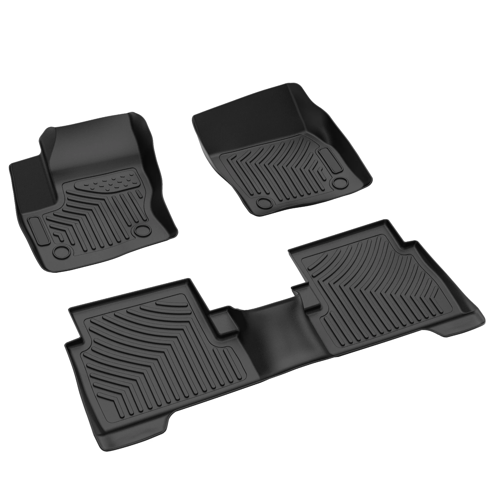 TPE Floor Mats Liners for 2013-2019 Ford Escape 2013-2018 C-Max Guard All-Weather