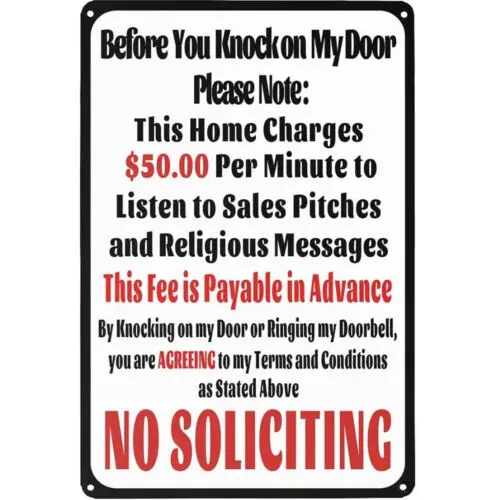 Metal Sign No Soliciting Sign Caution Safety Sign Traffic Road Sign Aluminum sign