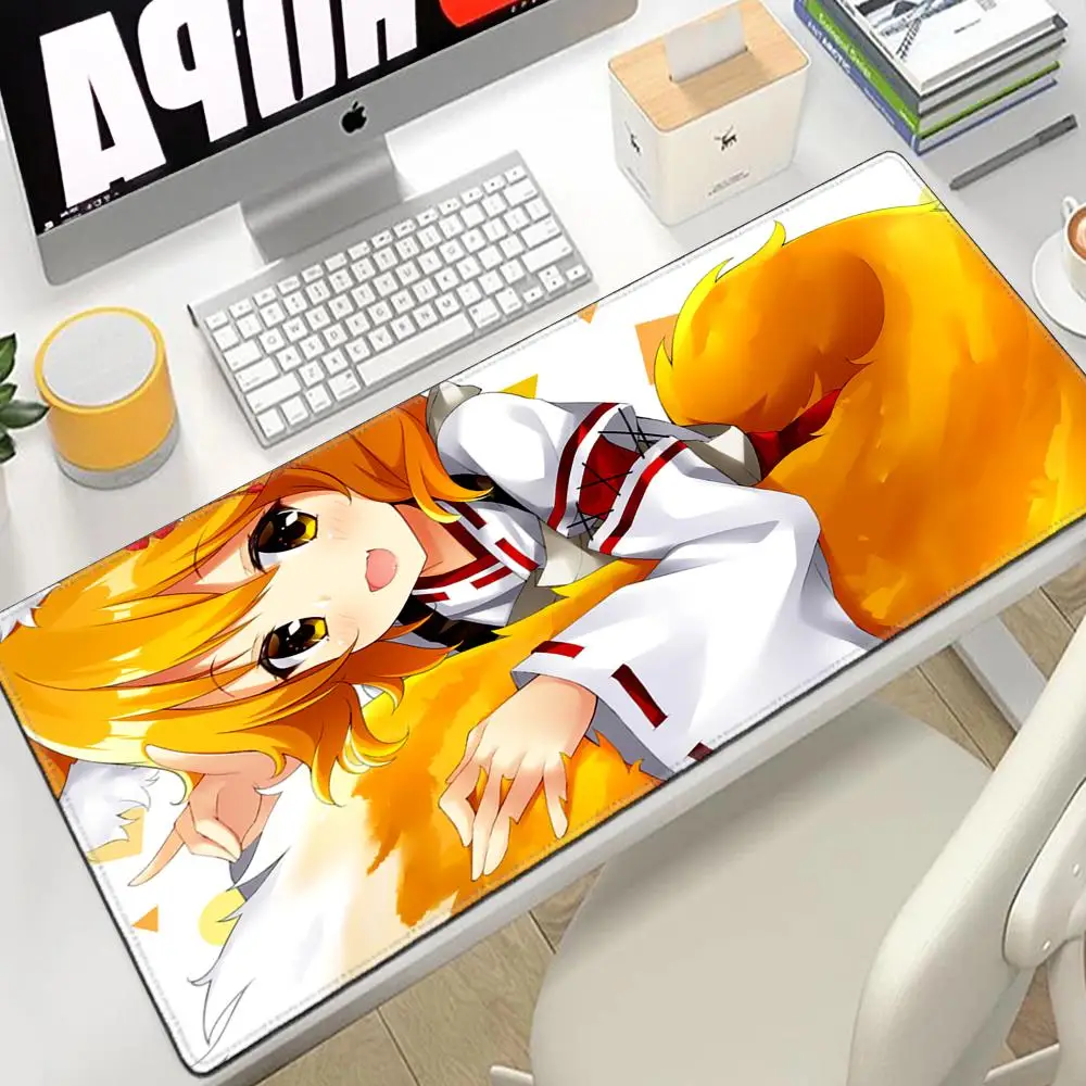 

Anime The Helpful Fox Senko Custom Skin Desk Mat MousePads MousePad Mouse Mat Gamer Non-slip HD Custom PC Desk Pad Home