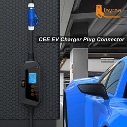 feyree EVSE Wallbox Type2 Cable EV Car Chager 7KW 11KW 22KW Electric Vehicle Charging Station with APP WIFI Control IEC62196-2