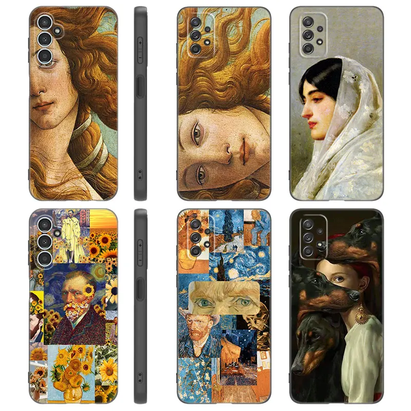 Art Painting Birth Of Venus Phone Case For Samsung A13 A22 A24 A32 A71 4G A33 A34 A35 A52 A53 A73 5G A12 A14 A23 A31 A50 A51 A72