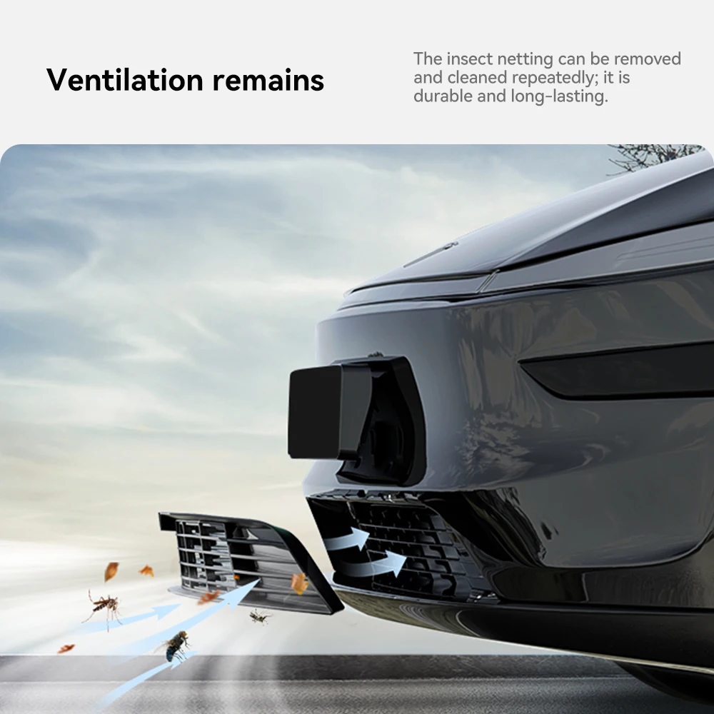 YZ ل تسلا العرعر الجبهة مصبغة غطاء مغناطيسي المصد السفلي مكافحة الحشرات الحرس الألومنيوم مقاومة للتآكل اكسسوارات السيارات