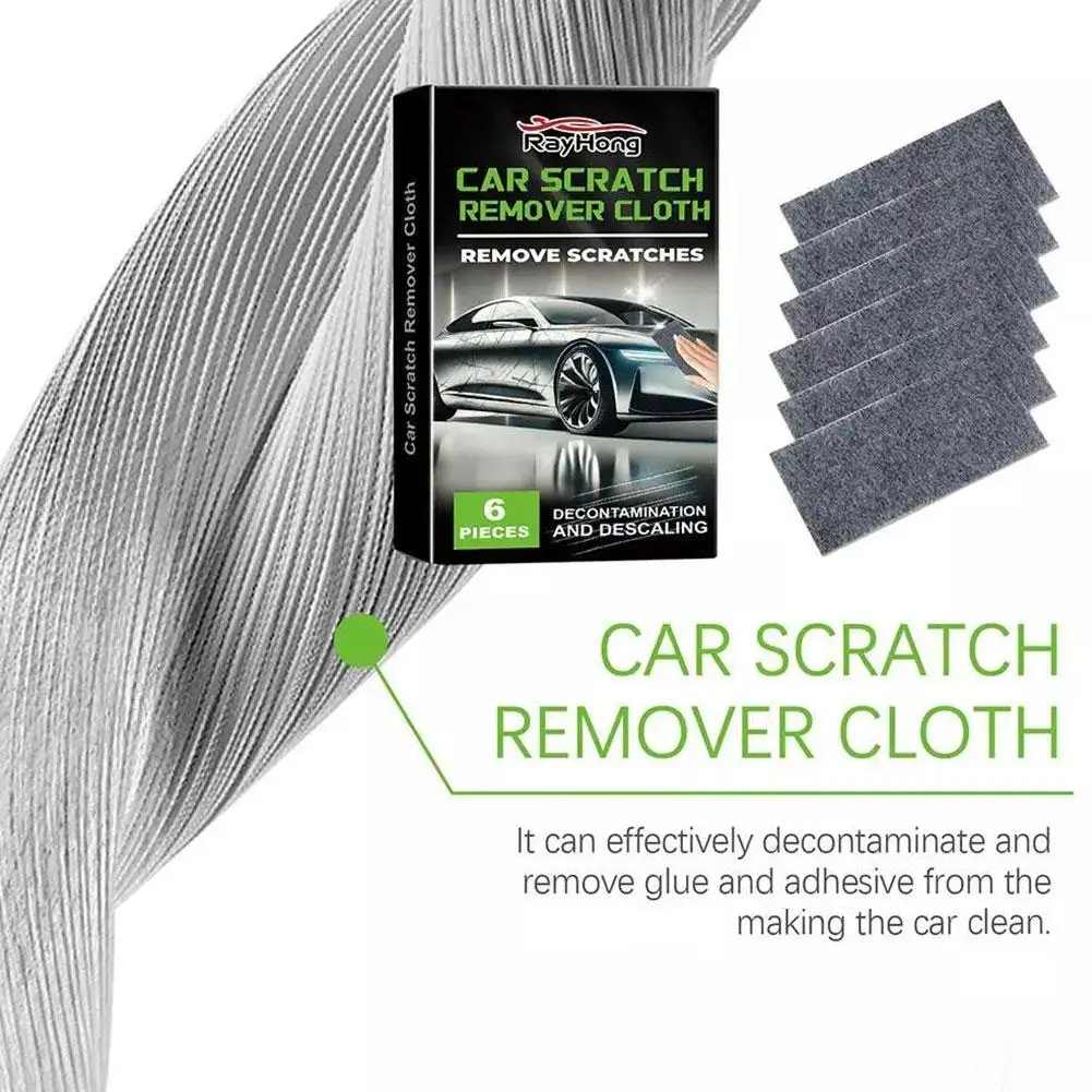 6pcs Nano Sparkle Cloth Magic Car Scratch Remover Car Polise Cleaning Nanosparkle Cloth for Vehicles Car Paint Deep Scratches