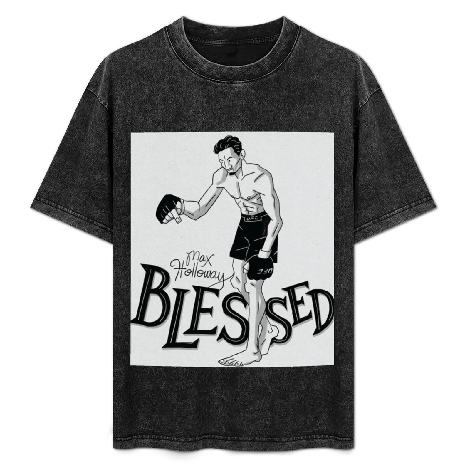 

MAX HOLLOWAY BLESSED EXPRESS T-Shirt Sports Casual Breathable Tee Shirt