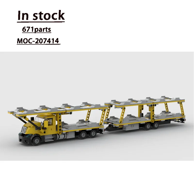 

MOC-207414 Classic City Car Cargo Transport Truck Building Block Model 671 Parts Creative Boys Children's Birthday Toy Gift