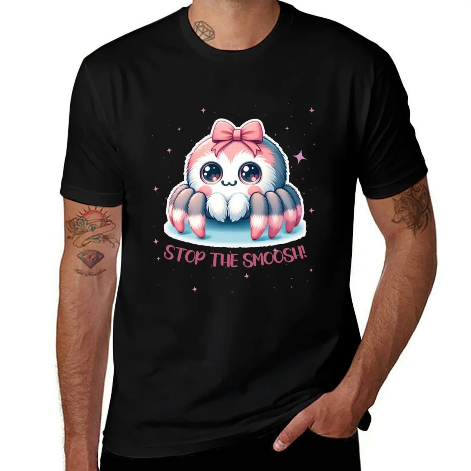 

Jumping Spiders Lover Stop the Smoosh Cute Spooder Humorous T-Shirt sweat Blouse mens designer clothes