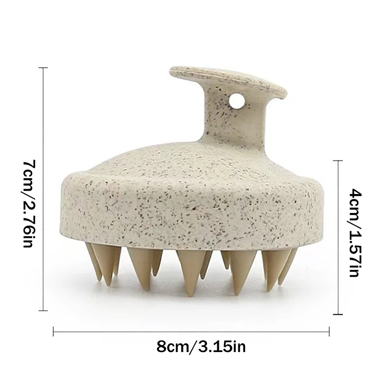 Cepillo para lavar el cabello TPE + cepillo para lavar el cabello con pajita de trigo, cepillo para la cabeza, cepillo para dejar de picazón del cuero cabelludo, peine para rascar, cepillo de masaje, herramienta de peluquería