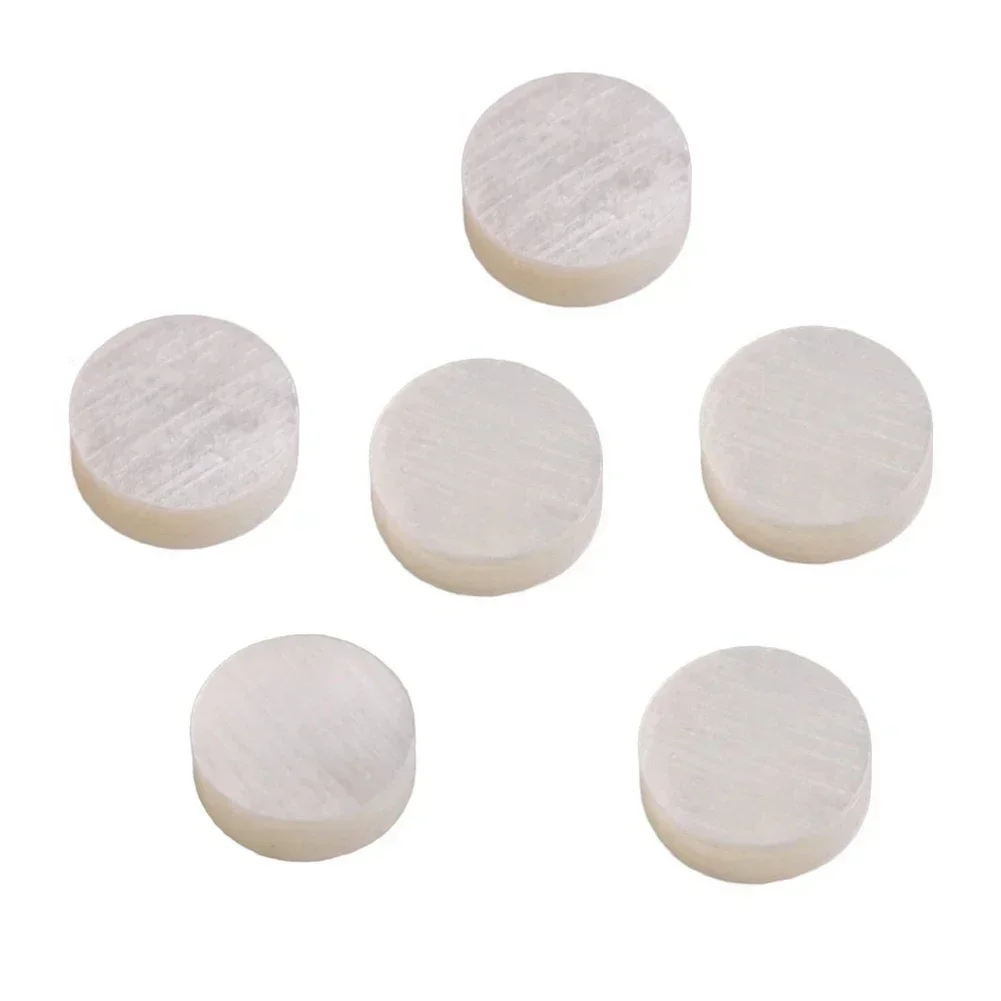 12Pcs 6MM White Mother Of Inlay Dots Tone Point Guitar Bass Ukulele Banjo Mandolin DIY Handmade Fretboard Accessories