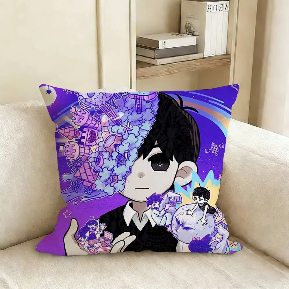 Game O-Omori S-Sunny M-Mewo Various Sizes Square Pillow Case For Car Home Bedchamber Decor