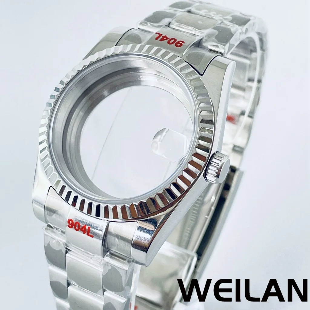 

36mm 40mm Silvery NH34 NH35 NH36 NH38 NH39 NH70 NH72 ETA2824 PT5000 Watch Case Top Waterproof Sapphire Crysta