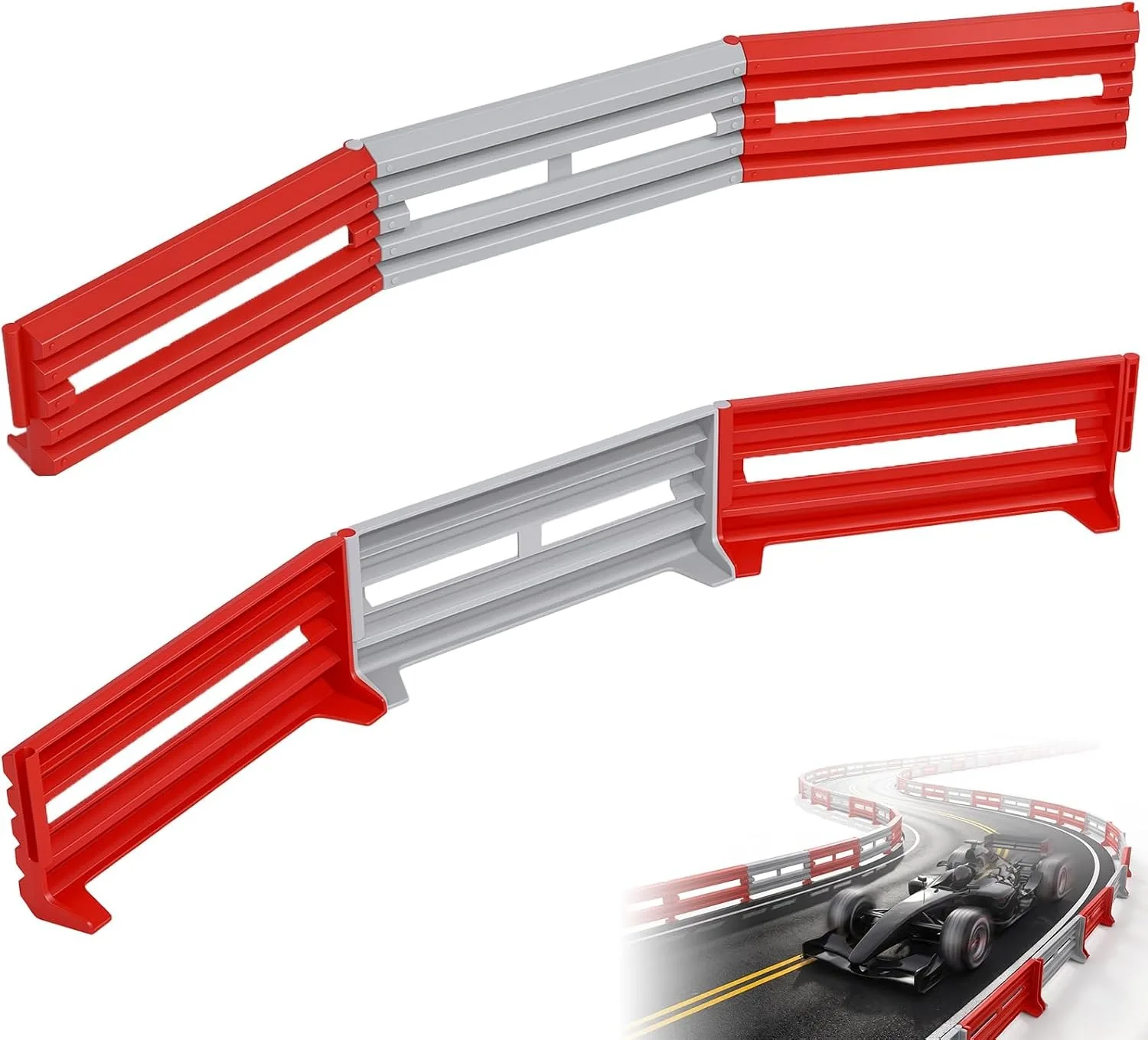 50 Piece Drift Field Fence Drift Track for 1/14 1/16 1/18 1/24 1/28 Wltoys, K979 K999 Mini-Z RC Car Track Set
