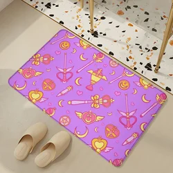 Sailor Moon Killer Toilet Gadget Bathroom Mat Diatomite Bed Bath and Table Carpet Foot Accessories Curtain Lid Wc Accersories