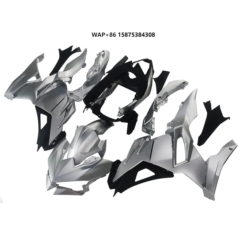 

Silver Painted Aftermarket Fairing Kit Panels for Ninja 500 EX500 2024