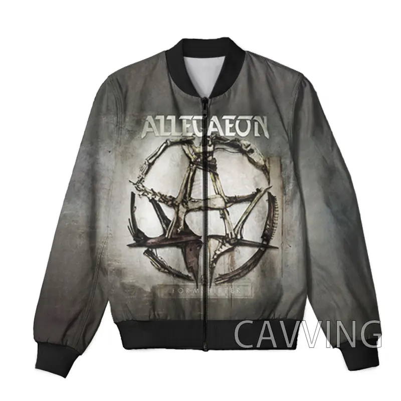

Новые модные женские/мужские куртки-бомберы с 3D принтом Allegaeon Rock на молнии, мужские пальто, мужские куртки на молнии