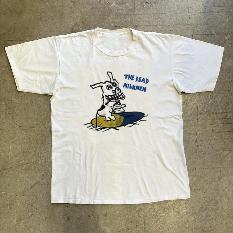 The Dead Milkmen Band  Cotton White T Shirt AL618