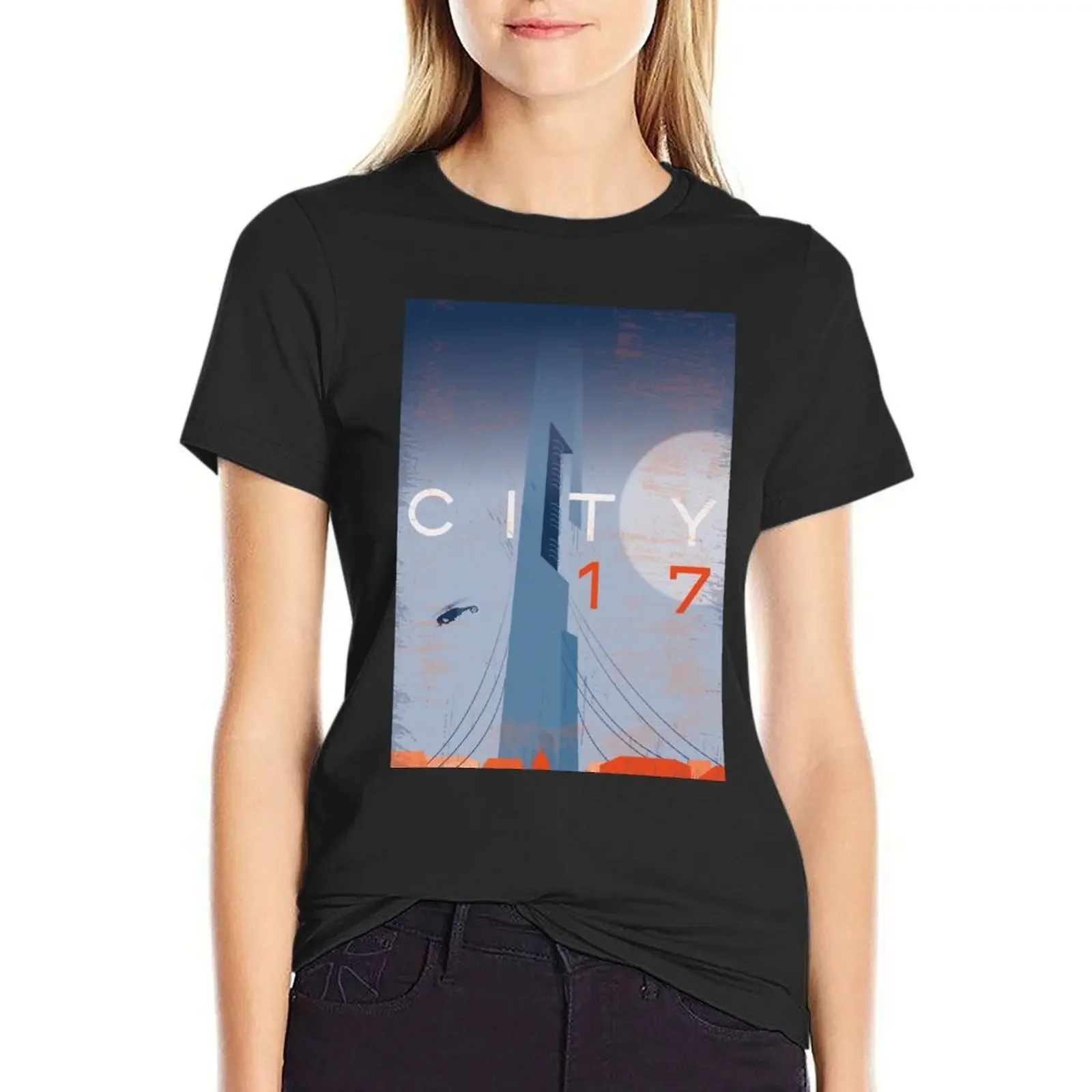 

City 17 - Half Life T-Shirt vintage summer tops new edition plain rock and roll t shirts for Women