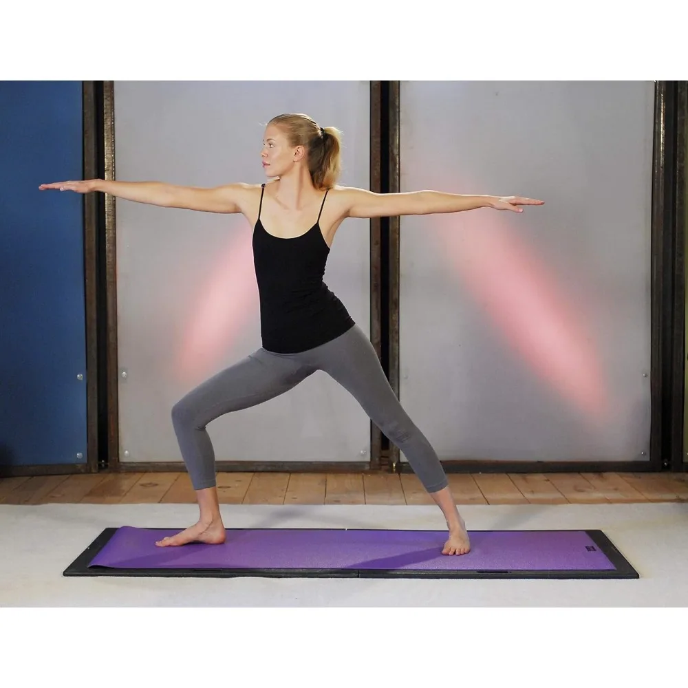 سجادة يوجا للسجاد أو الخارجية |   أسود |   أرضية محمولة لليوجا المحسنة أو البيلاتيس أو الباليه