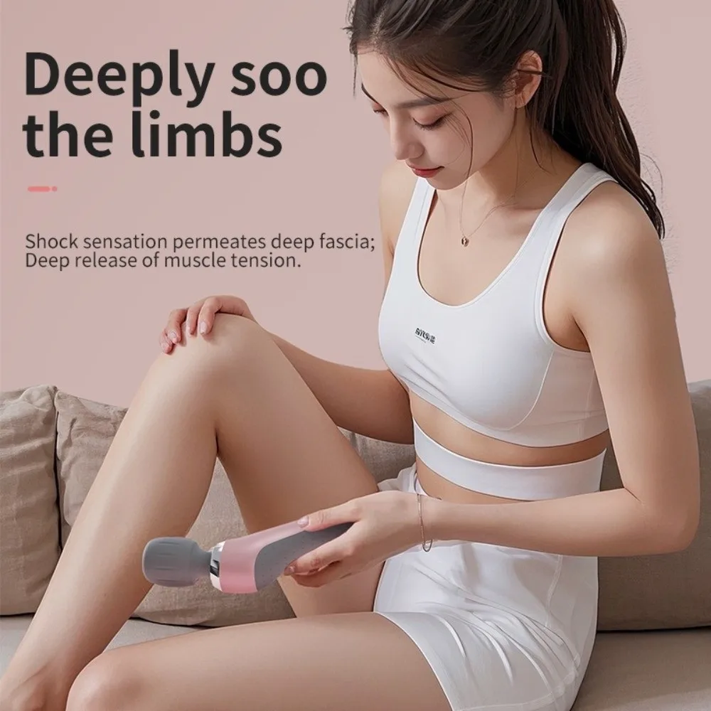 Portable Mini Electric Massage Hammer Kneading Vibration Waterproof Massage Stick Handheld Rechargeable Full Body Massager