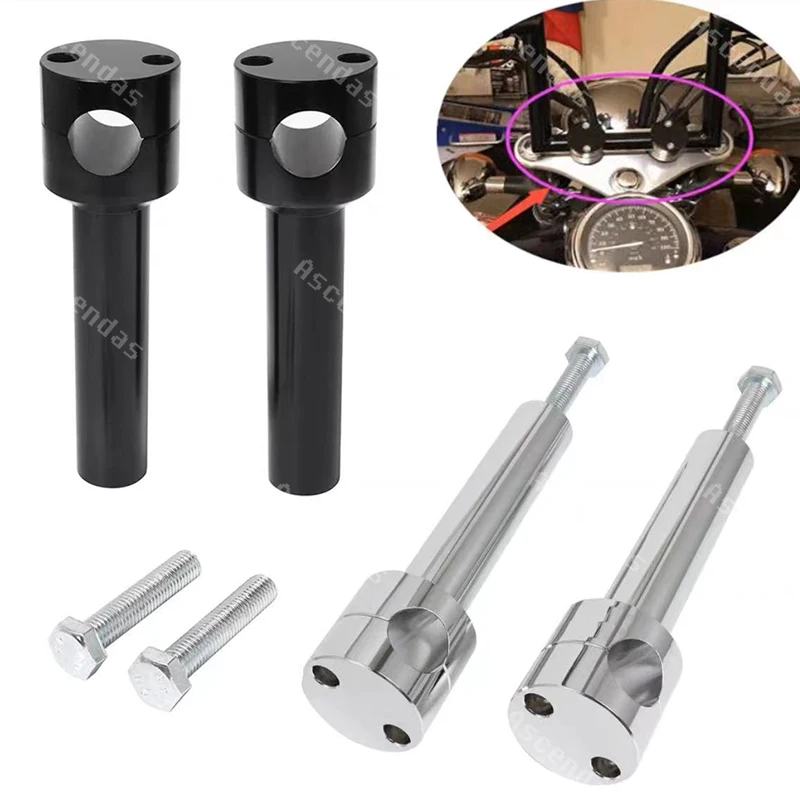 

Motorcycle Accessories Handlebar Riser Clamp Mount Adaptor Kit Black Round 22/25mm CNC Aluminum For Harley Yamaha ATV Dirt Bike