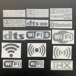 Dolby Bluetooth WiFi6 THX DTS TrueHD Surround Speaker Certification sticker Mobile phone computer metal sticker