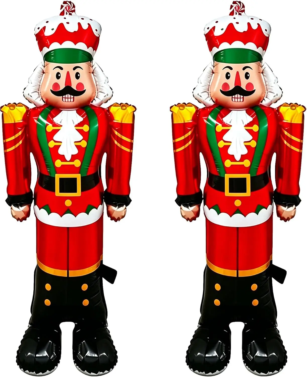 2 Pcs 46 Inch Large Standing Nutcracker Balloons Christmas Foil Balloons