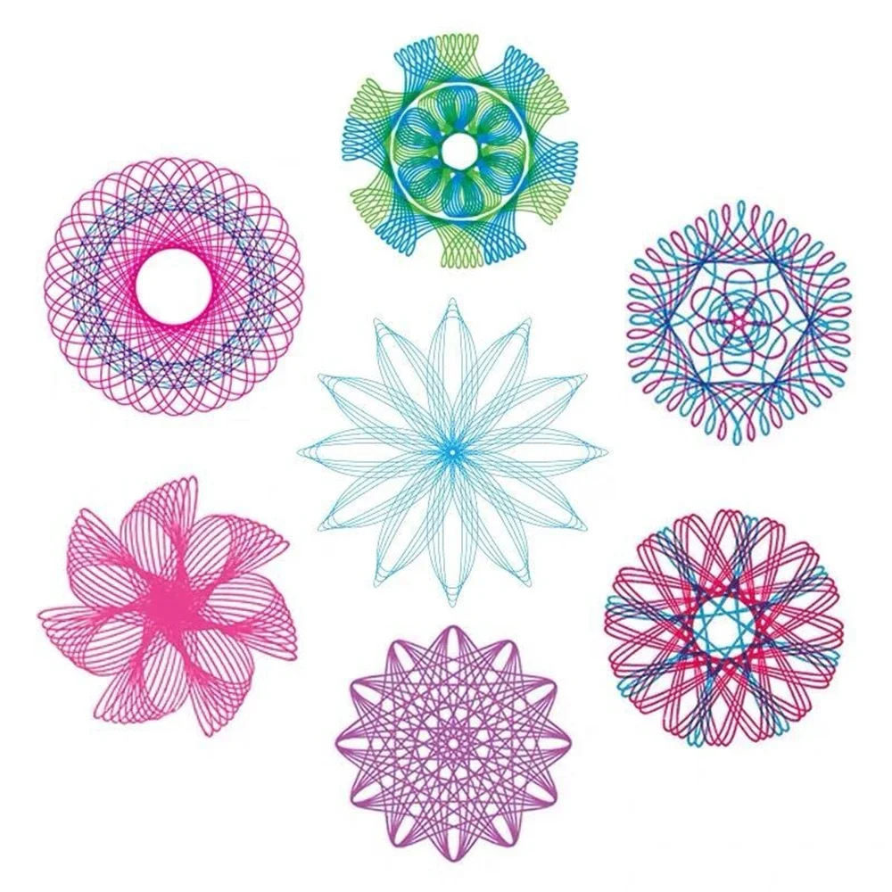 22pcs Puzzle Spirograph Drawing Toys for Children strumenti di disegno geometrico Set ingranaggi e ruote ad incastro accessori per il disegno