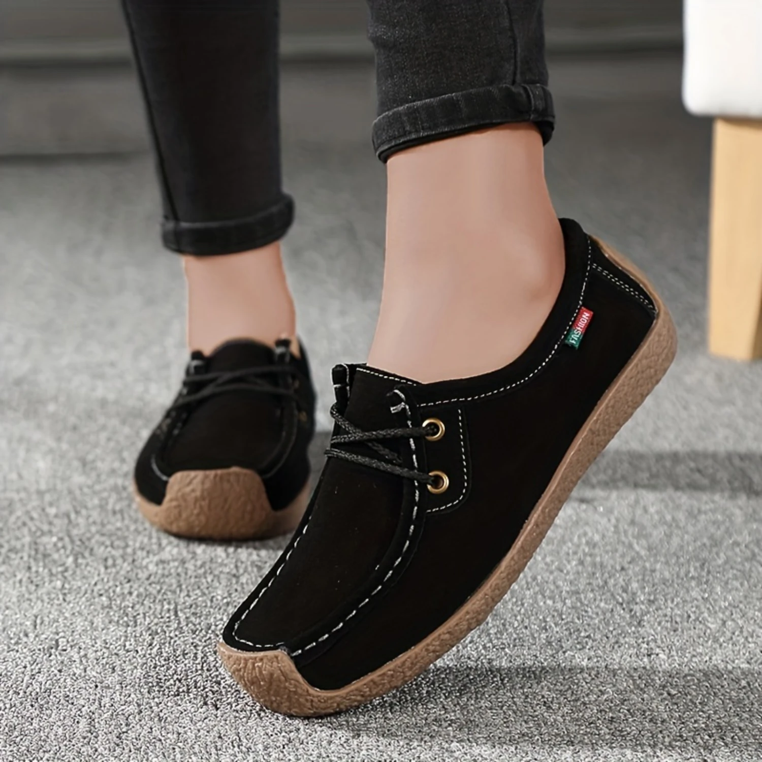 

Women's Casual Flat Loafers, Comfy Slip On Low Top Micro Suede Shoes, Casual Non Slip Flats