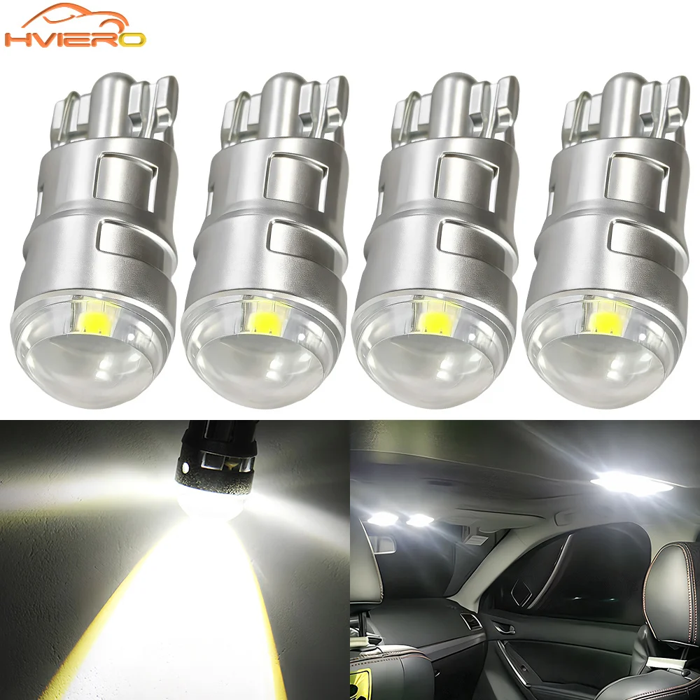 1/4PCS Car T10 COB Led W5W 194 168 Interior Trunk Reading Lamp Clearance Light Ultra Bright Auto Brake Turn Signal Bulb White