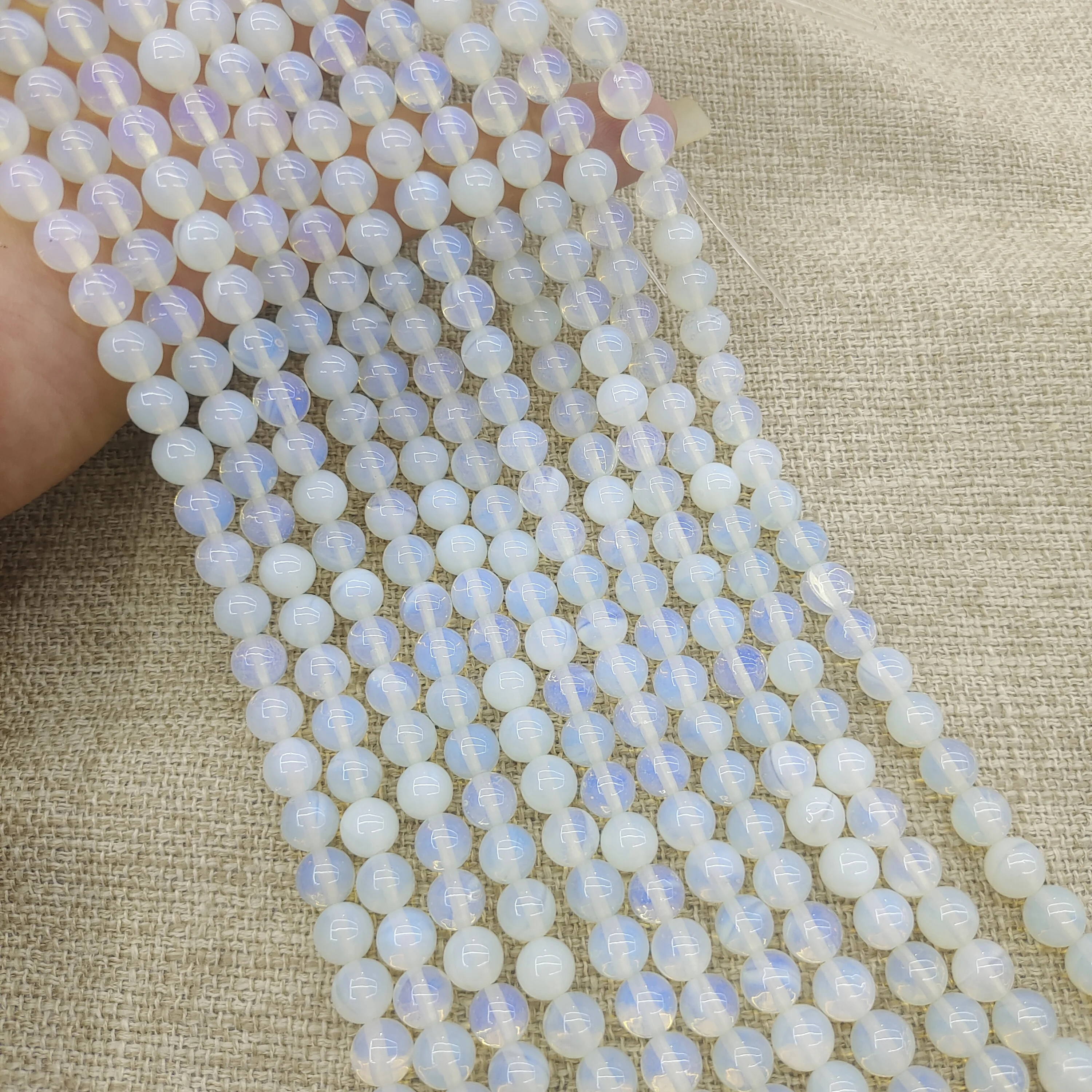 

Genuine Natural Opal Quartz AAA Gemstone Round Loose Beads for Jewelry Making DIY Bracelet