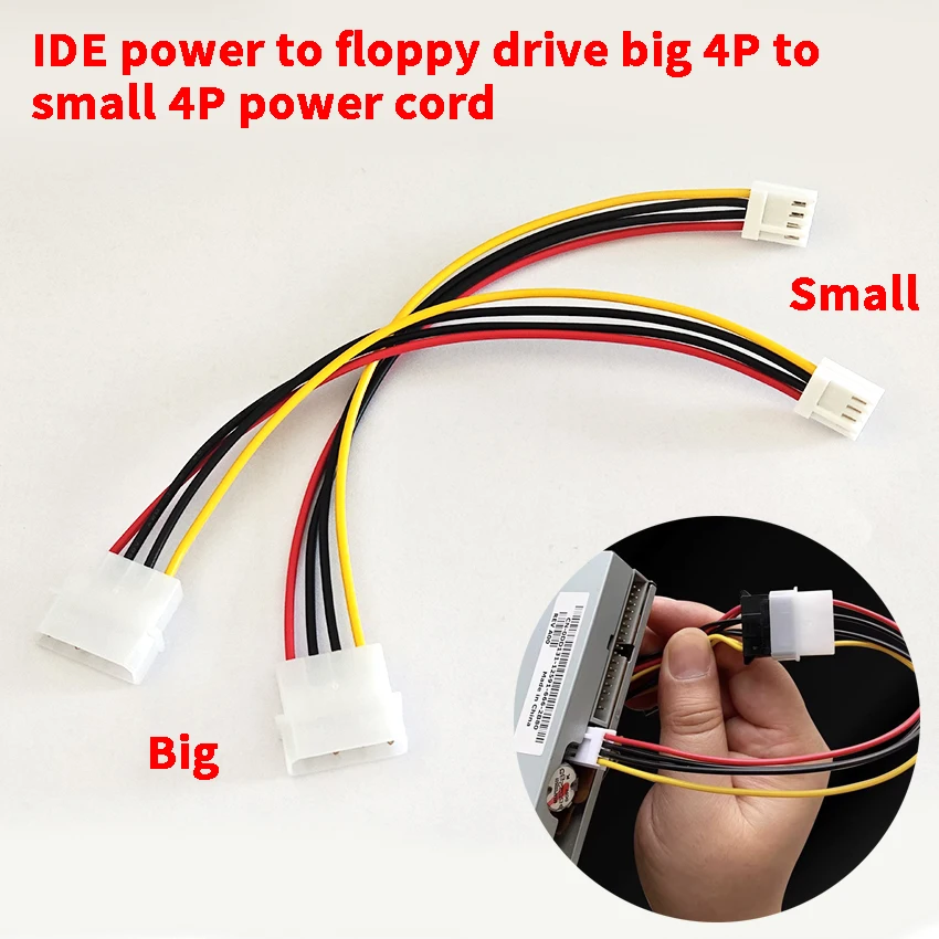 

3pcs 4 Pin Molex IDE Male To 4P Female Power Supply Cable Floppy Drive Adapter Computer PC Floppy Drive Connector Cord