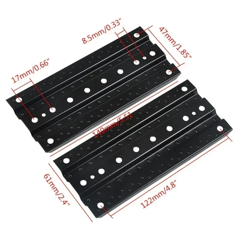 Tablero de rampas de recuperación de escalera de arena de Metal, tablero de Escape para coche trepador de control remoto Axial SCX10 Trxs TRX4, 2 uds.