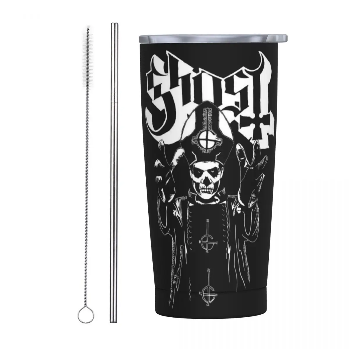 

G-Ghost Rock Band Tumbler Music Swedish Cold Drink Water Bottle Heat Preservation Stainless Steel Thermal Cups Driving Mugs Cup