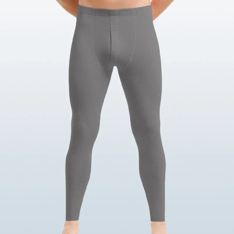 Лонг Джонс, мужские термоштаны, брюки из флиса и утолщенной хлопчатобумажной шерсти, осенние и зимние брюки внутри, трусы,