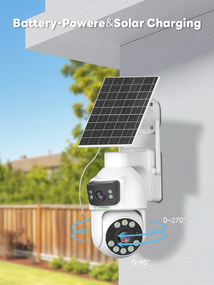 قبة السرعة الشمسية C GC 4G AOV، زووم بصري 6X، صوت ثنائي الاتجاه، كشف الإنسان، بطاقة TF، مقاومة للماء، G4-P4X6D-M2R