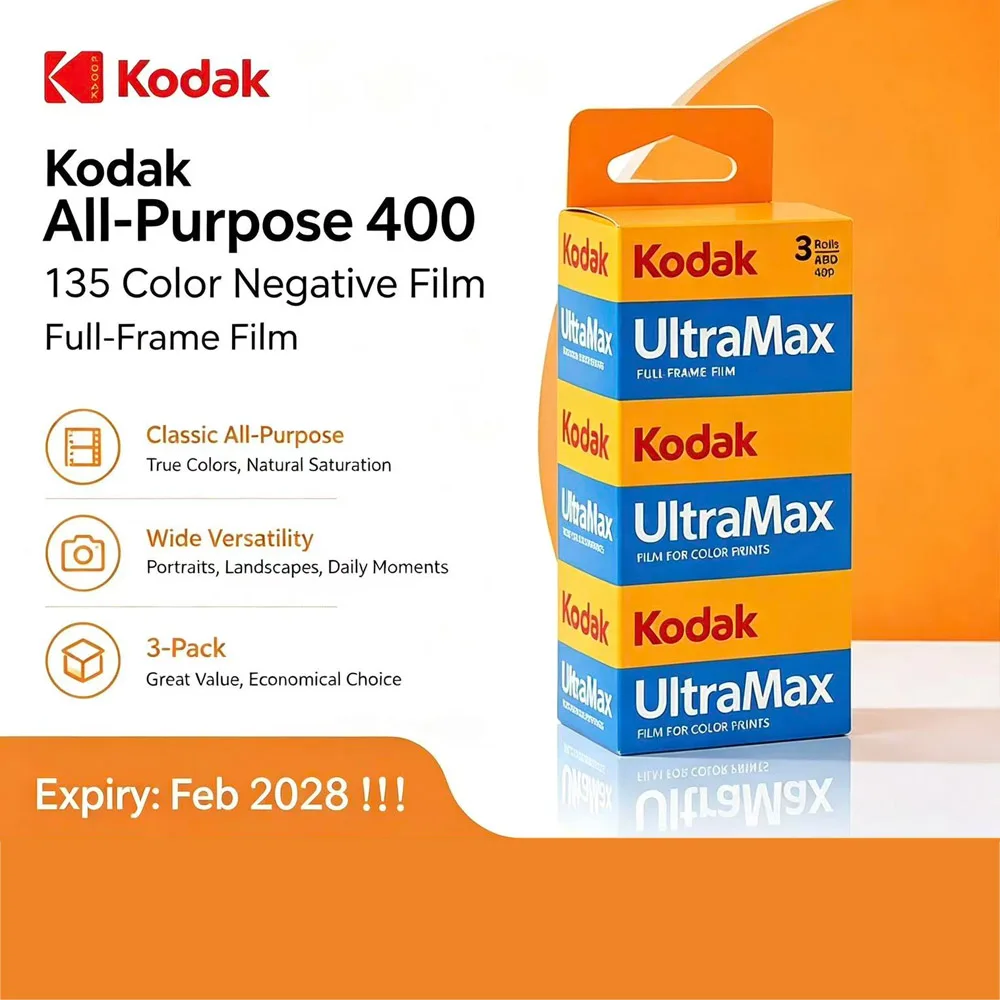 35mm Film Kodak UltraMax 400 Old And New Packaging Color Printing 135-36 Exposures 1/2/3/5/10 Roll Kodak Film Photo Paper M35