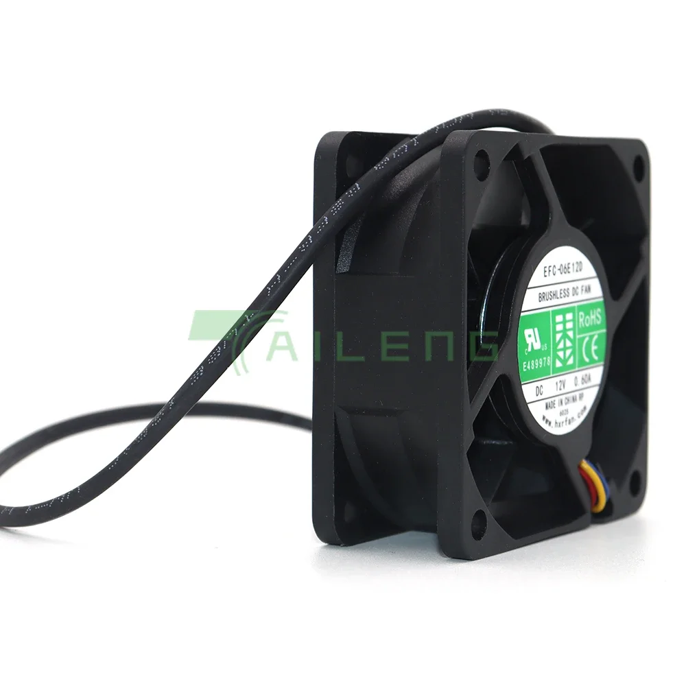 Новый оригинальный EFC-06E12D 4-контактный PMW 12 В 0,60 А 6 см 60*25 мм 4-проводной источник питания ИБП вентилятор корпуса
