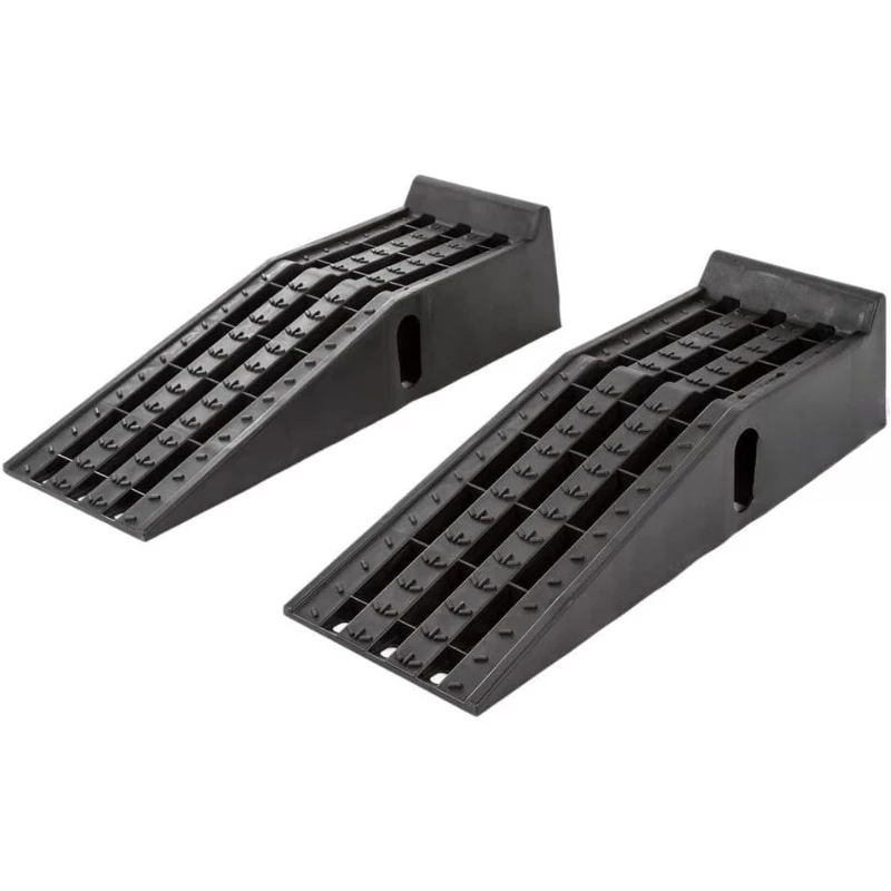 

Black Widow Plastic Car Service Ramps - Lifts Vehicles 6.25" H for Maintenance or Oil Changes - Each Ramp is 12" W and 10,000 lb