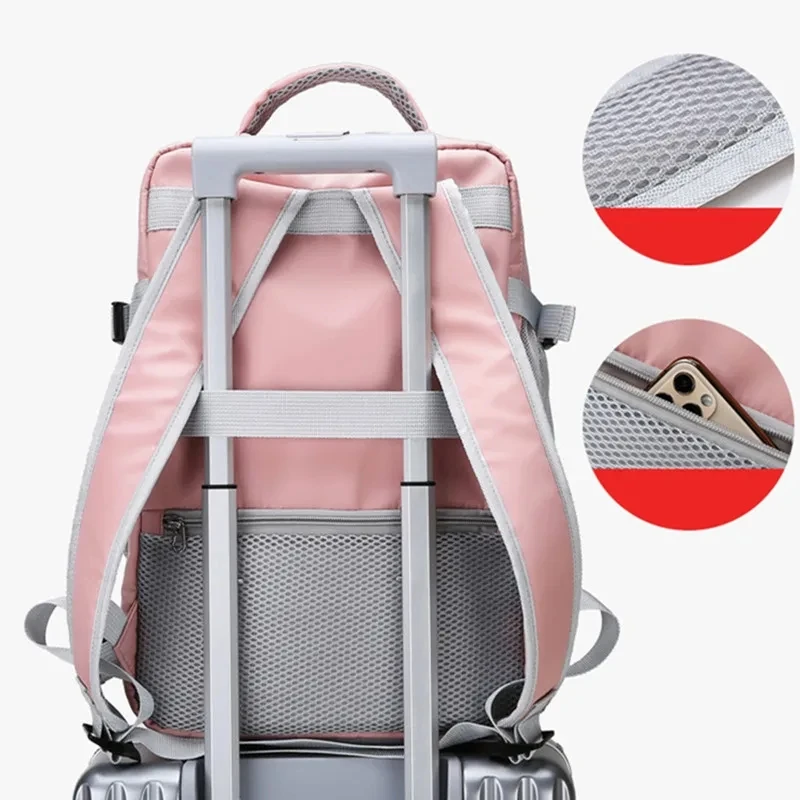 Mochila de viagem além da fronteira feminina, grande capacidade, ultra grande, mochila de bagagem portátil multifuncional, bolsa de viagem para curta distância