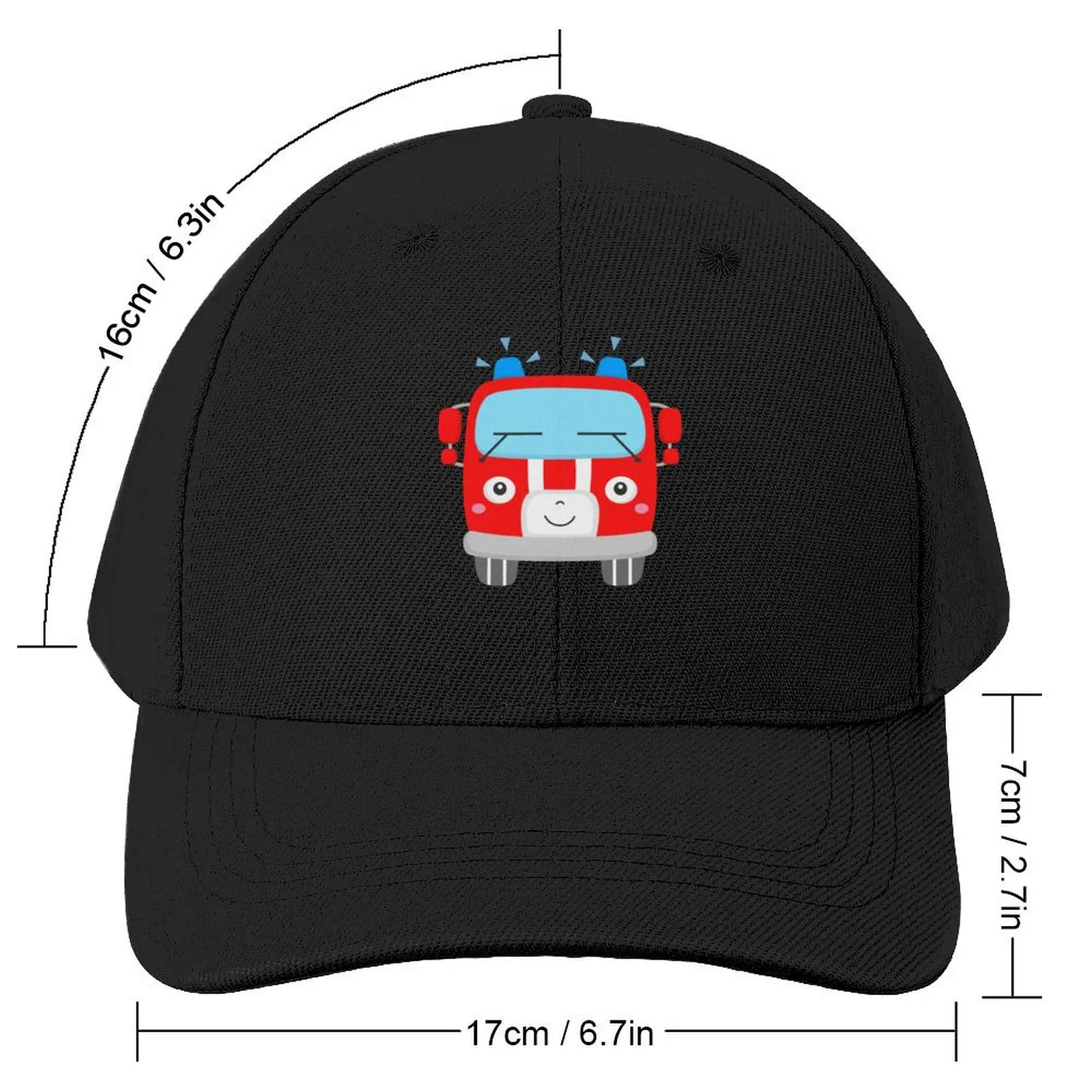 Fire Truck for Kids Toddlers Cute Fire Engine Baseball Cap Vintage New In Hat Women's Hats For The Sun Men's