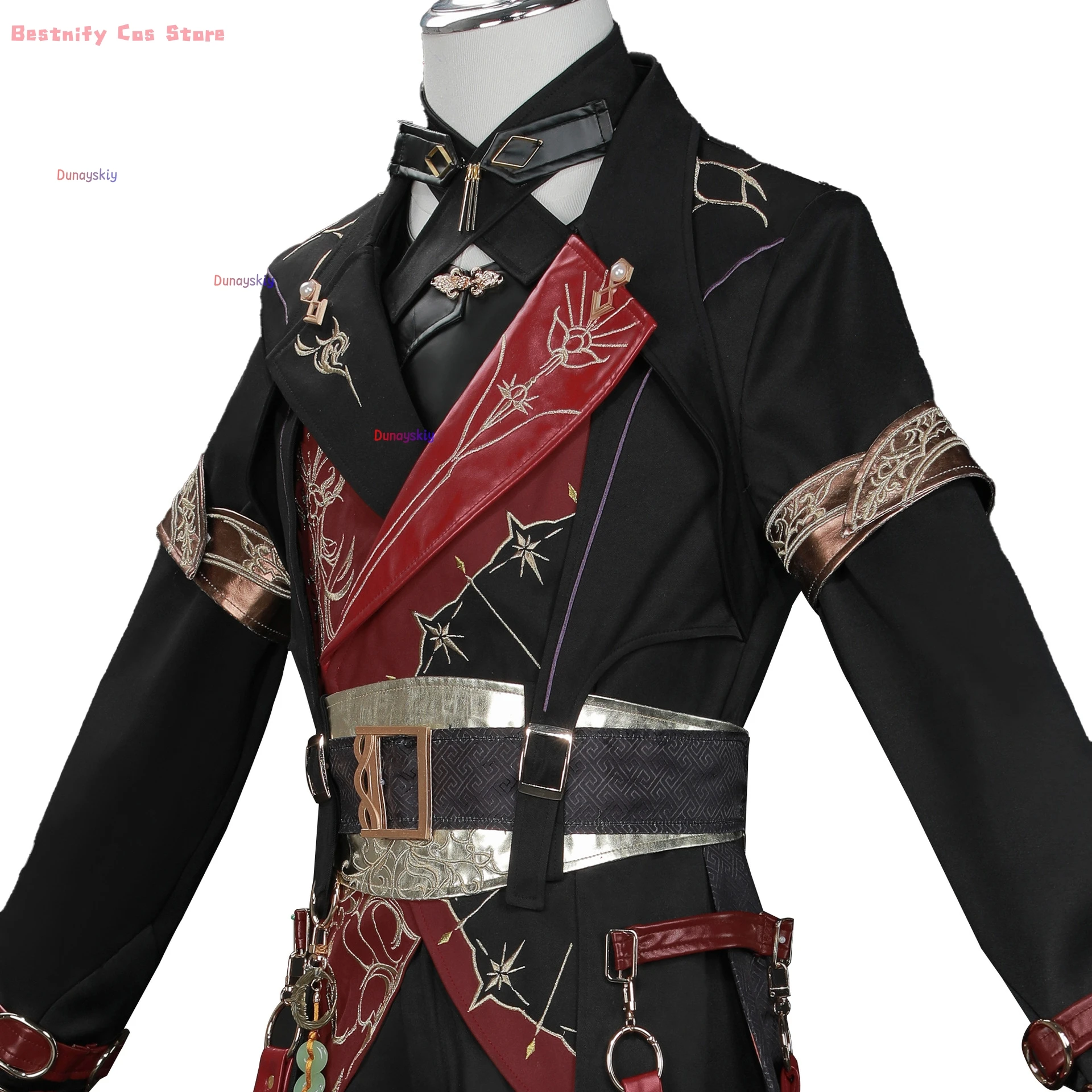 Xavier Game Love And Deepspace Xavier 코스프레 Костюм Парик для взрослых Карнавальная форма Черные костюмы для Хэллоуина Мужчины